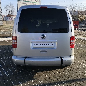 VW Caddy IV Maxi Mietwagen Heckausschnitt